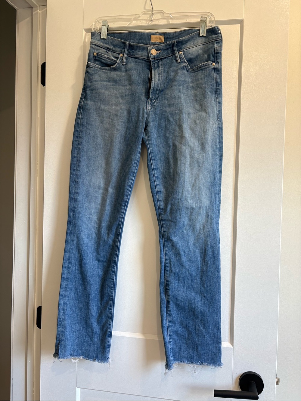 MOTHER Light Blue Straight-Leg Women's Jeans